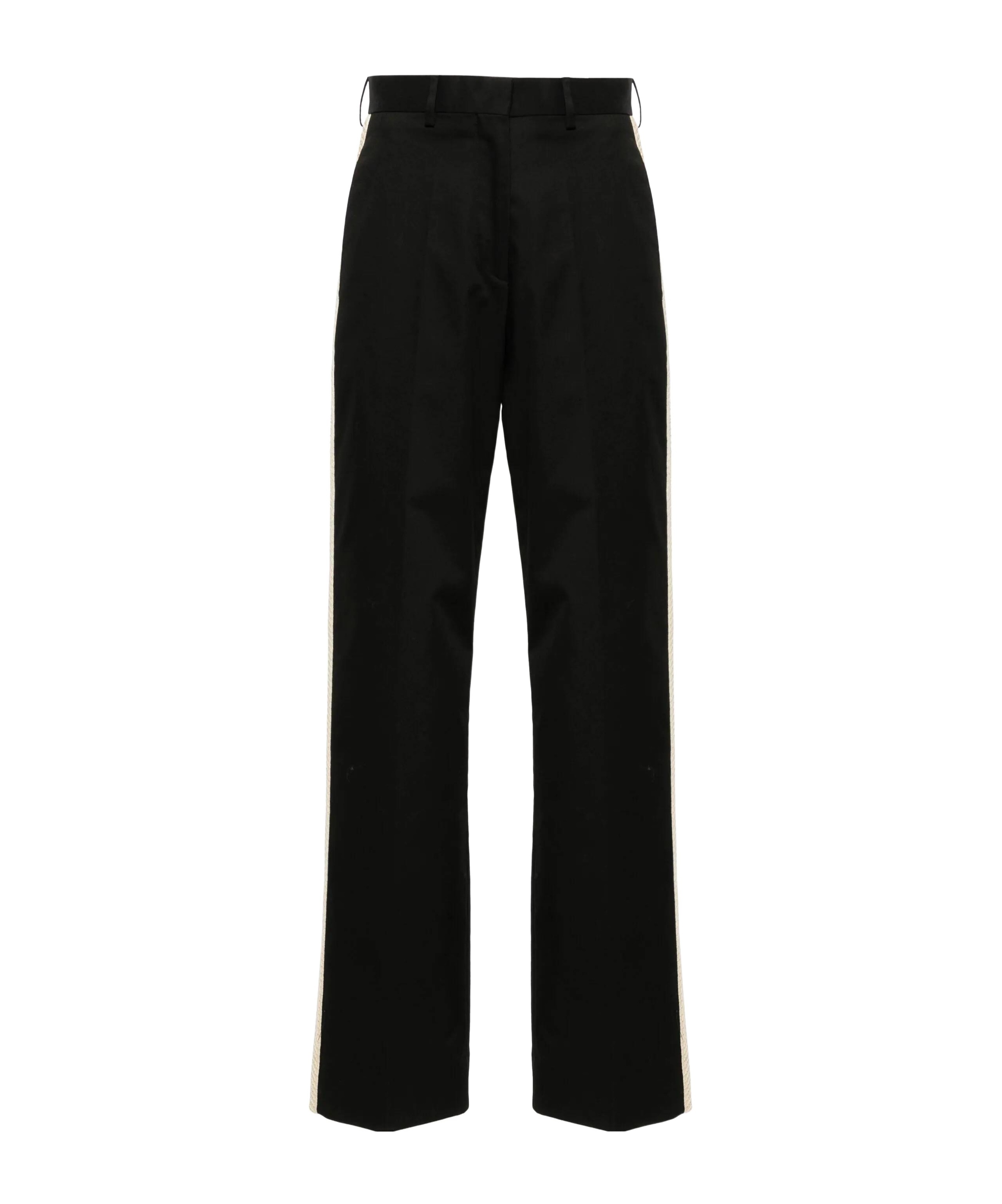 Palm Angels Cotton Trousers In Black