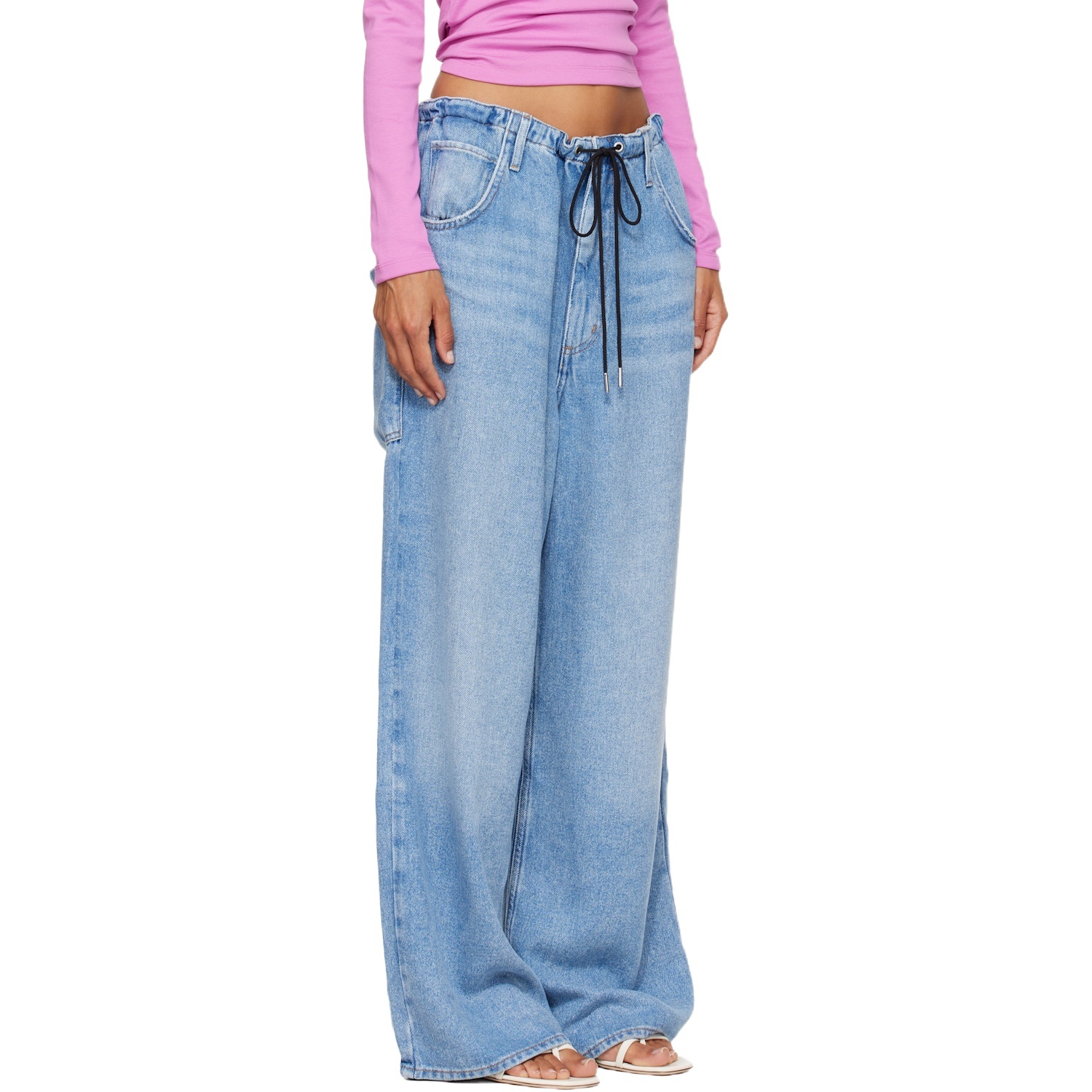 Agolde Belt-loop Jeans In Blue