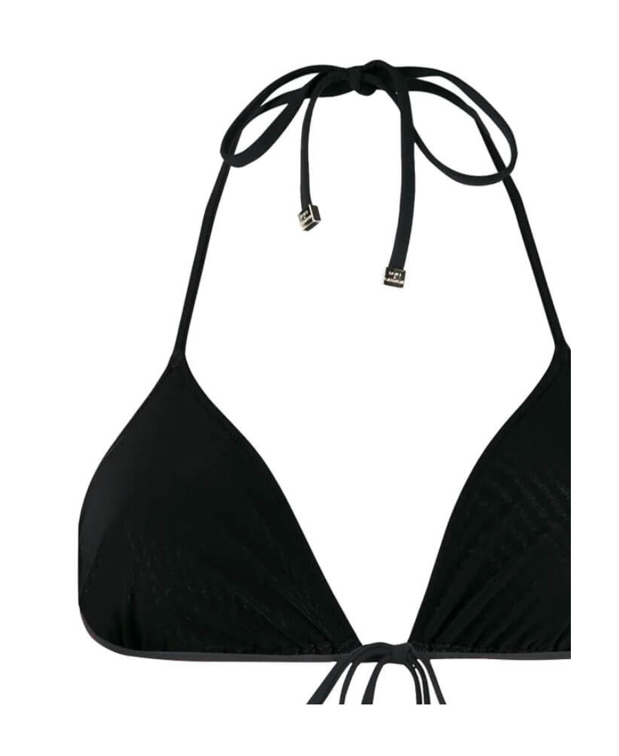 Dolce & Gabbana Padded Triangle Bikini Top In Black