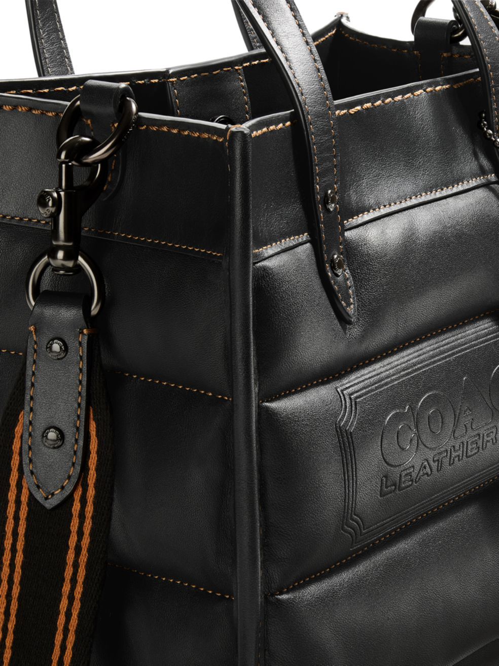 Coach Black Logo Shoulder Bag In Black