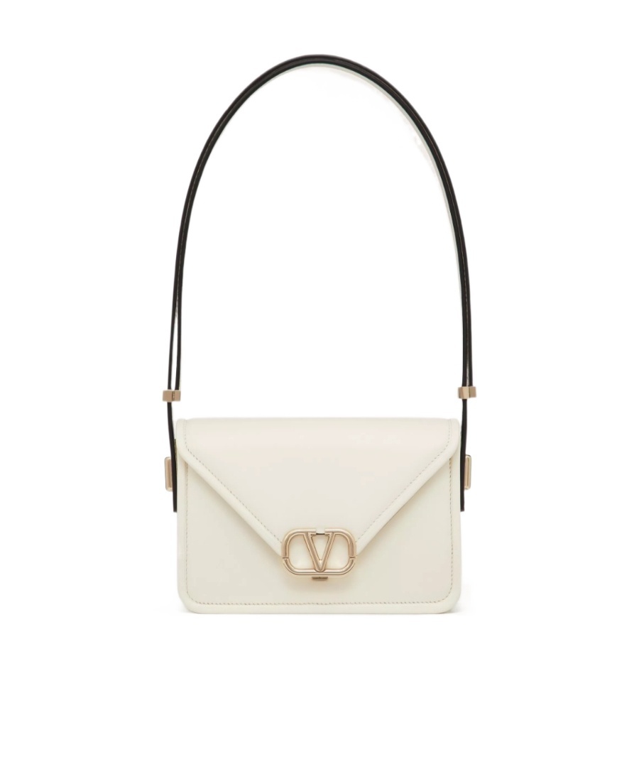 Valentino Letter Shoulder Bag In White