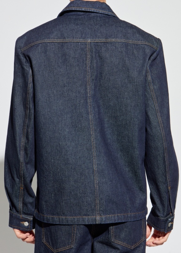 Dries Van Noten Lapel Long Sleeve Casual Jacket In Blue