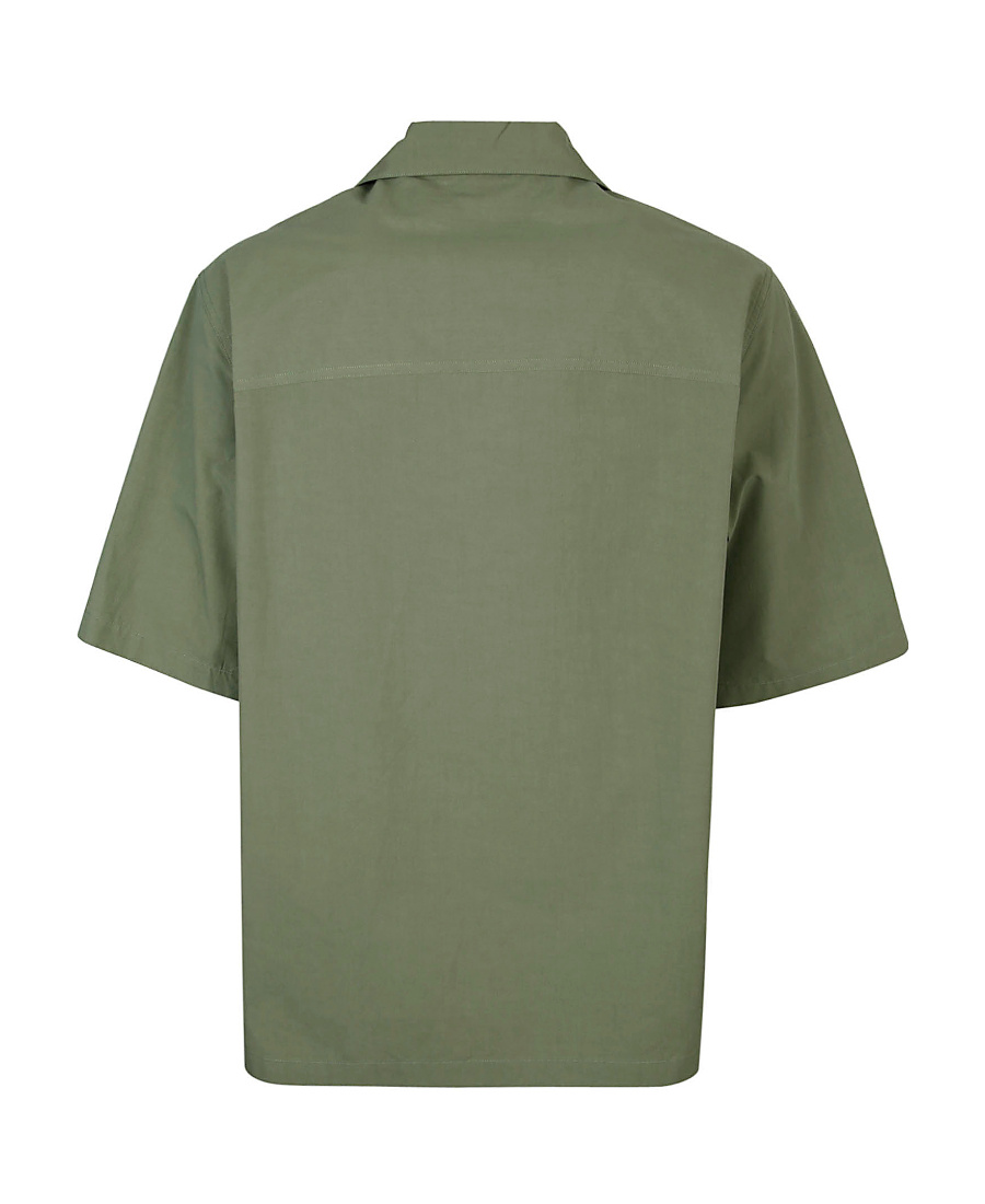 Jil Sander Short-sleeve Cotton Shirt In Green