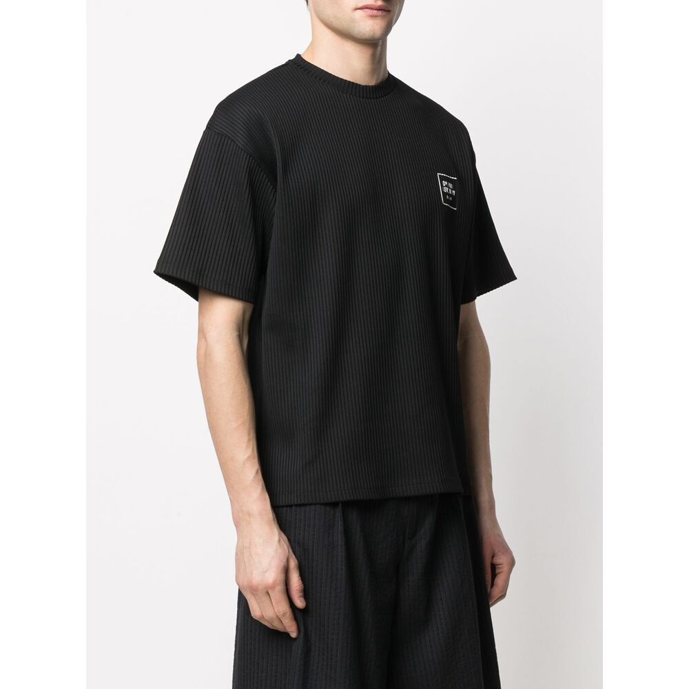 Opening Ceremony Logo-print Ribbed T-shirt In Black
