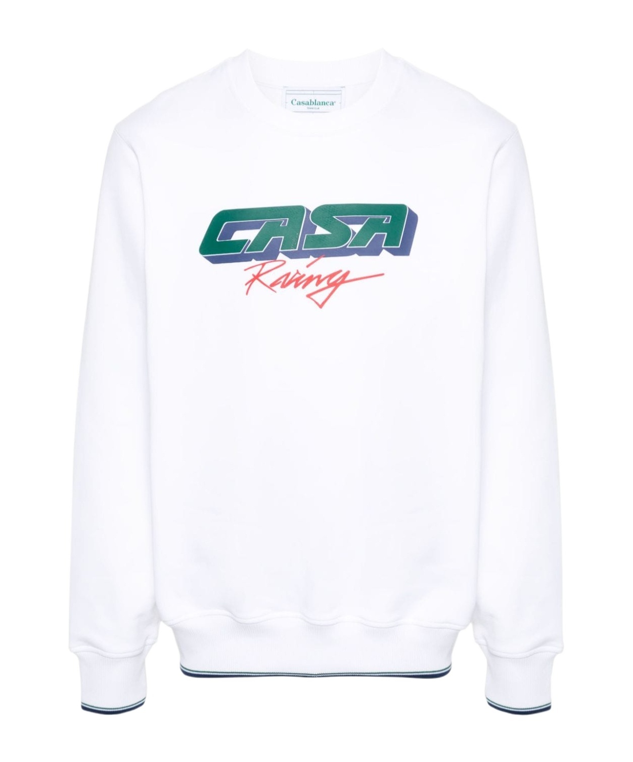 Casablanca Casa Racing 3d Cotton Sweatshirt In White