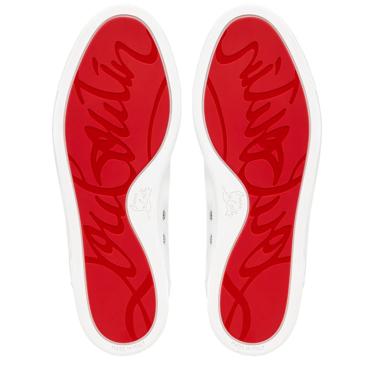 Christian Louboutin F.a.v Stud Embellished Sneakers In White