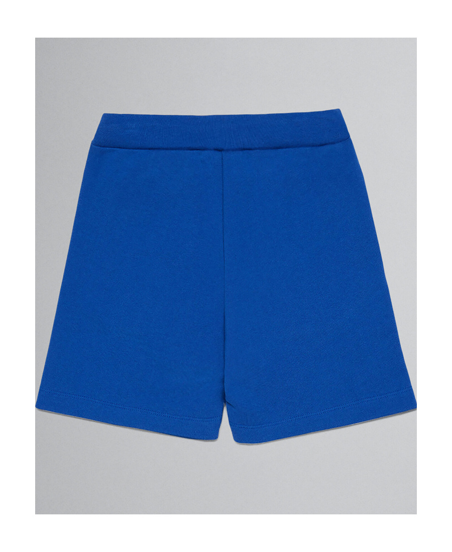 Marni Blue Logo Velvet Shorts In Blue