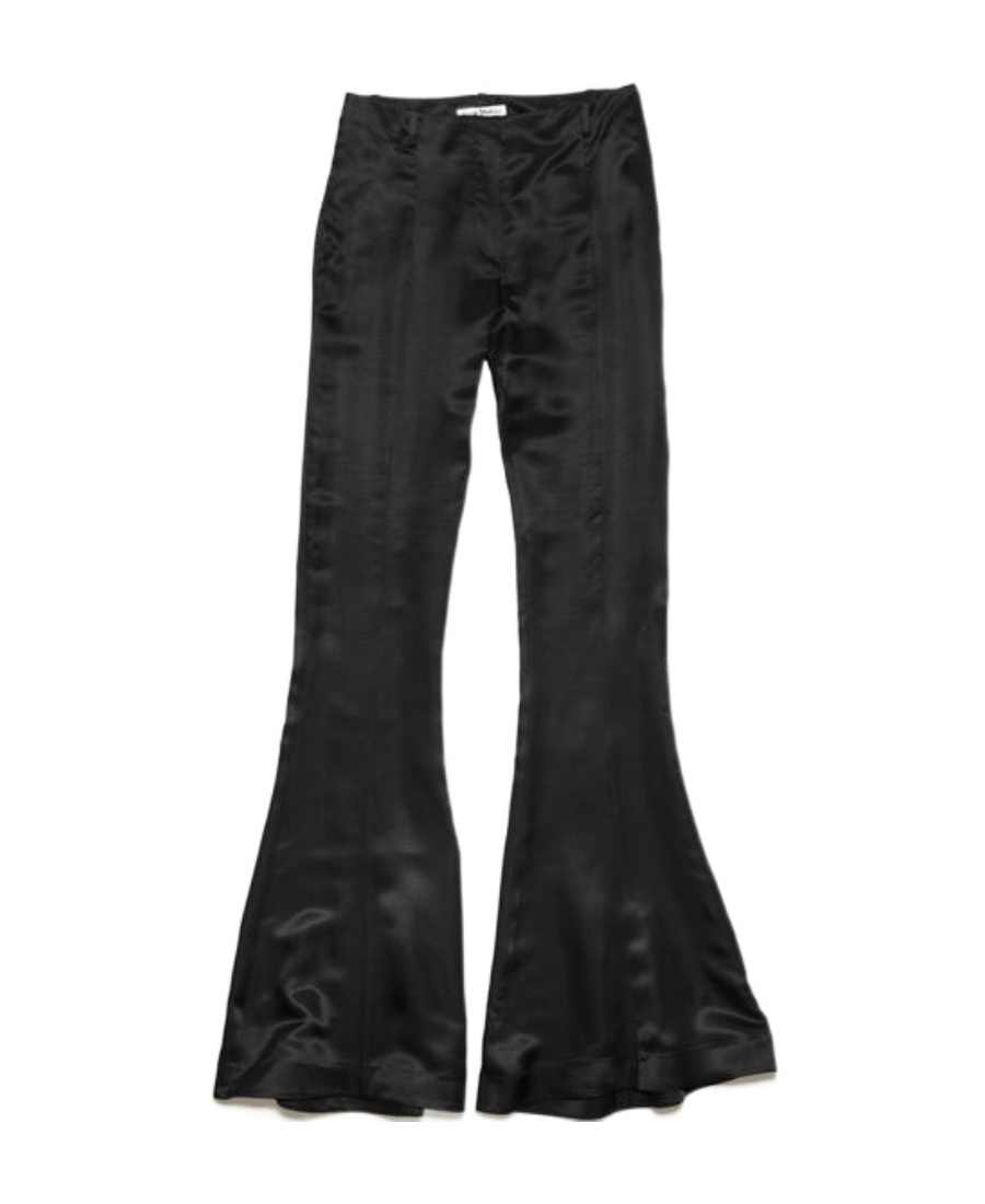 Acne Studios Low-rise Flared Trousers In Black