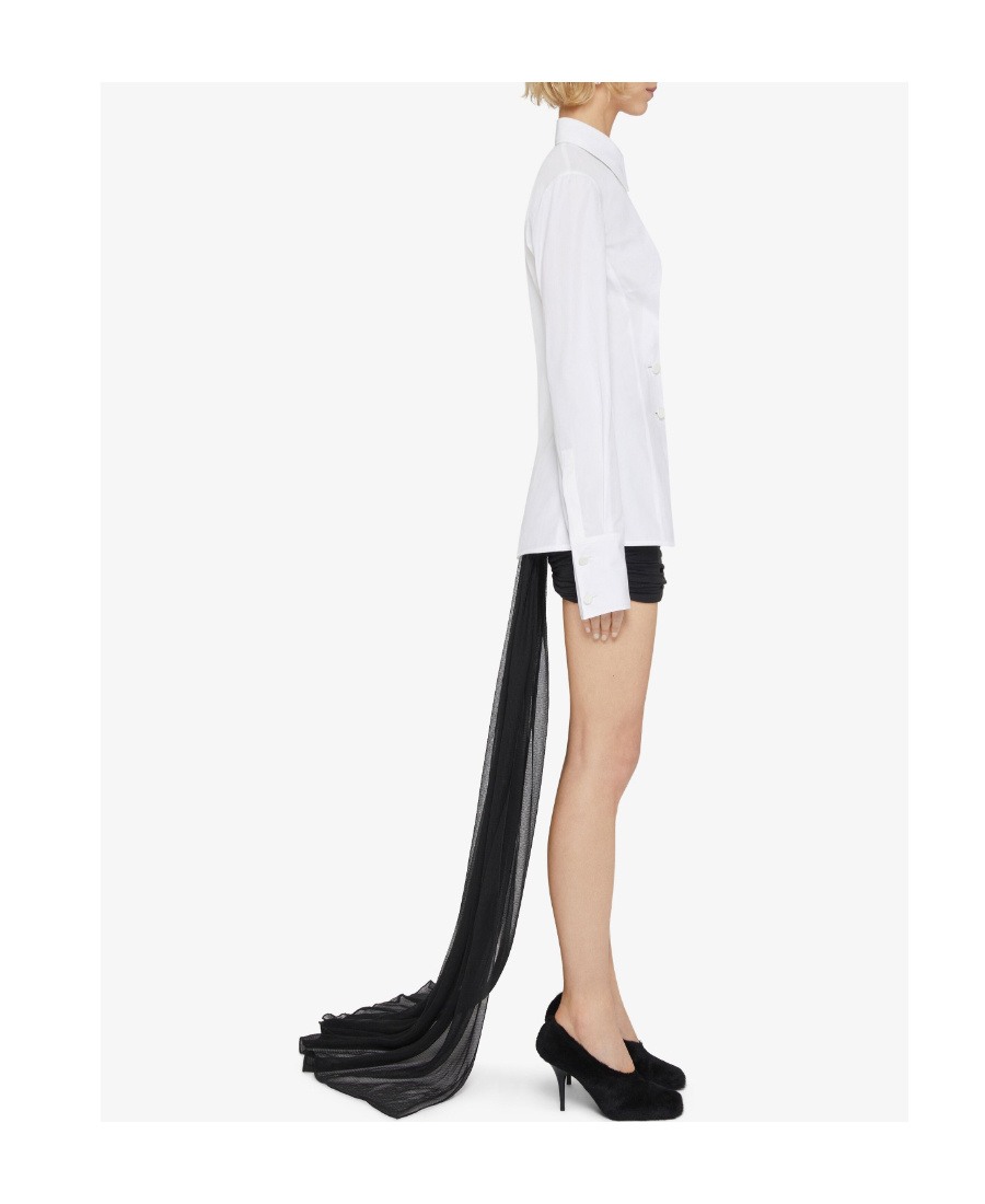 Givenchy Poplin Wrap Shirt In White