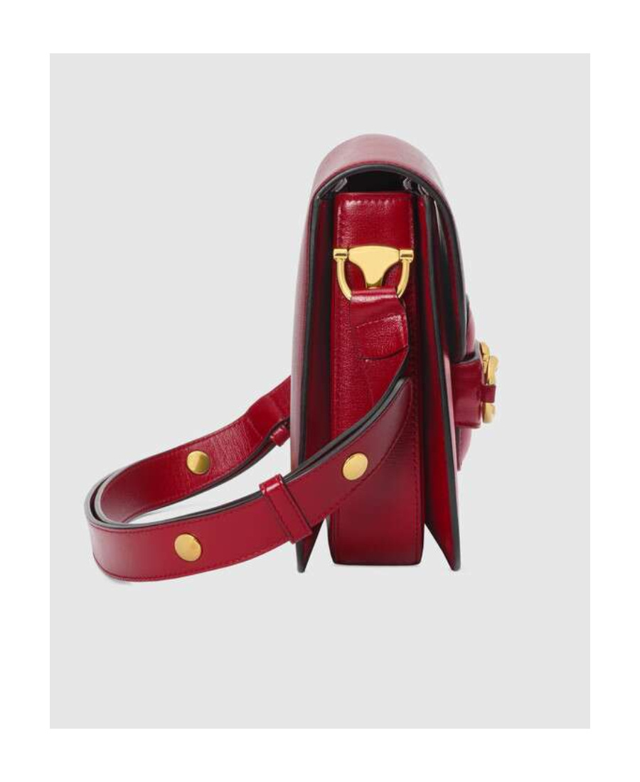 Shop Gucci 1955 Horsebit Shoulder Bag In Red