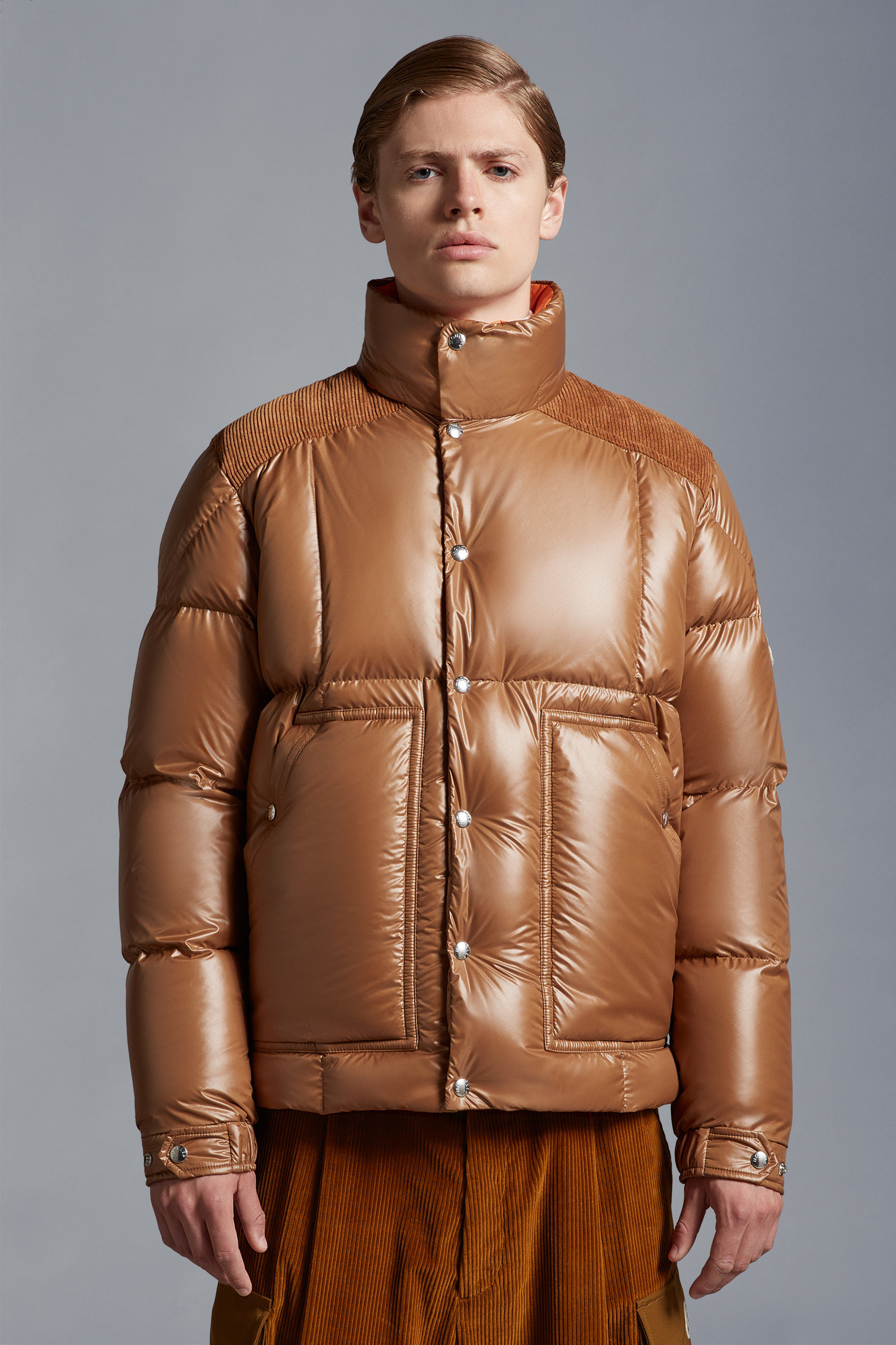 Moncler Jain Padded Down Jacket In Brown