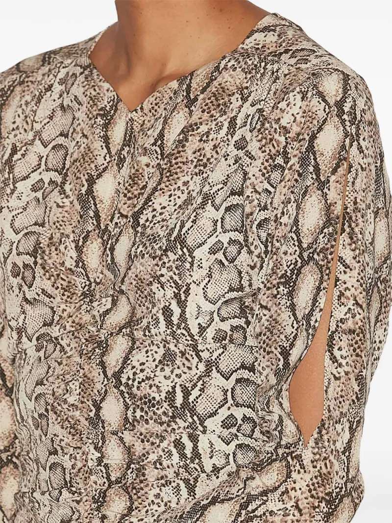 Isabel Marant Women Octavia Printed Mini Dress In Brown