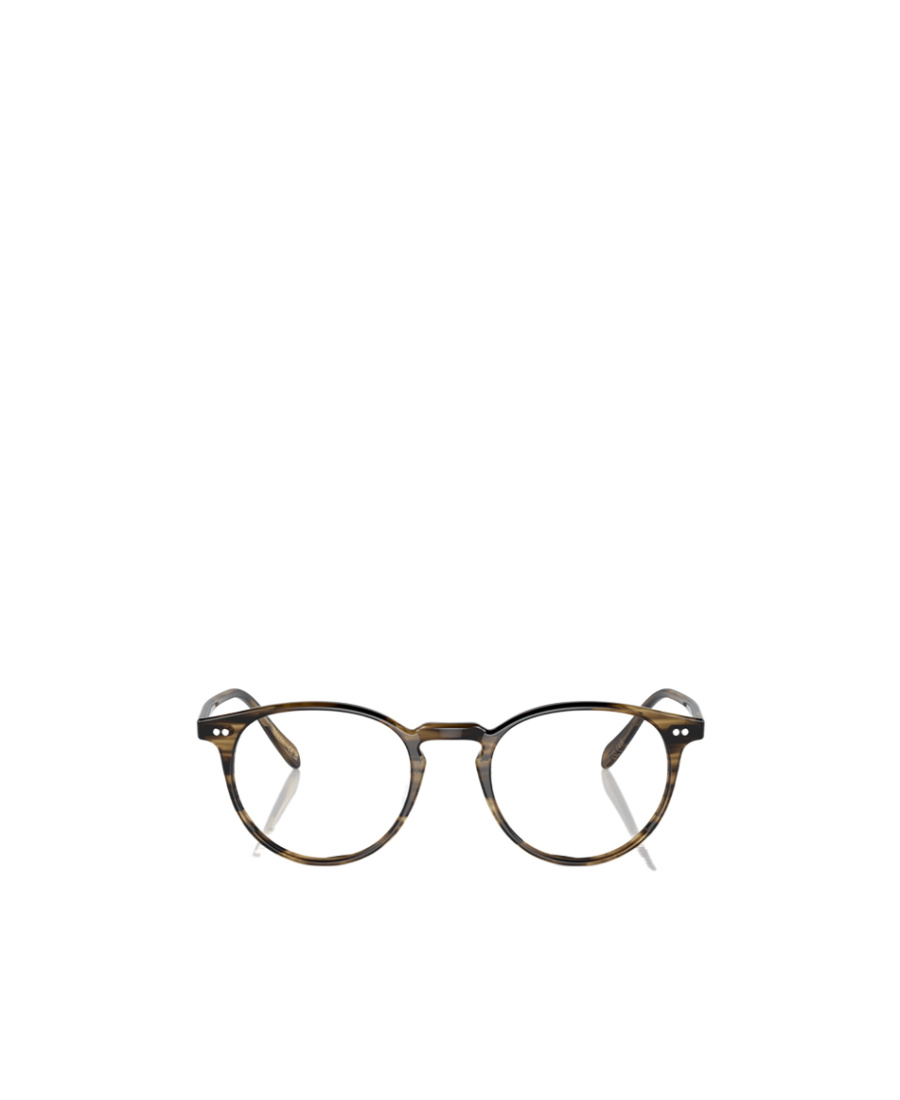 Shop Oliver Peoples Riley-r Pantos-frame Glasses In Brown