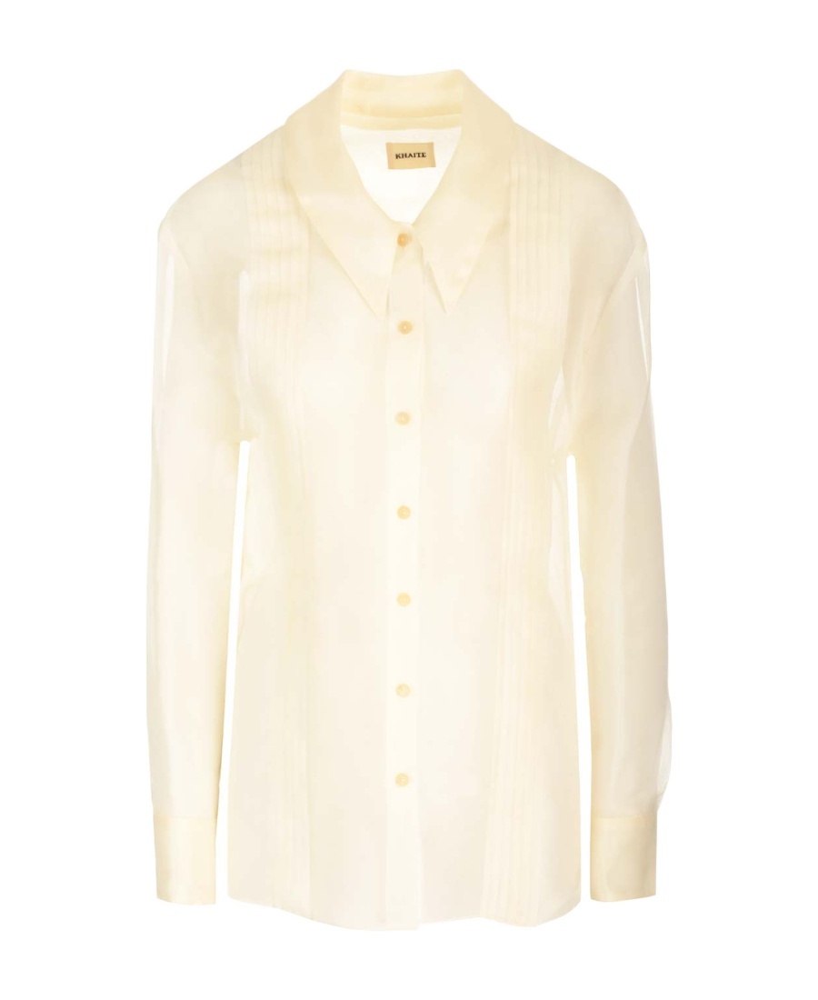 Khaite The Nori Silk Shirt In White