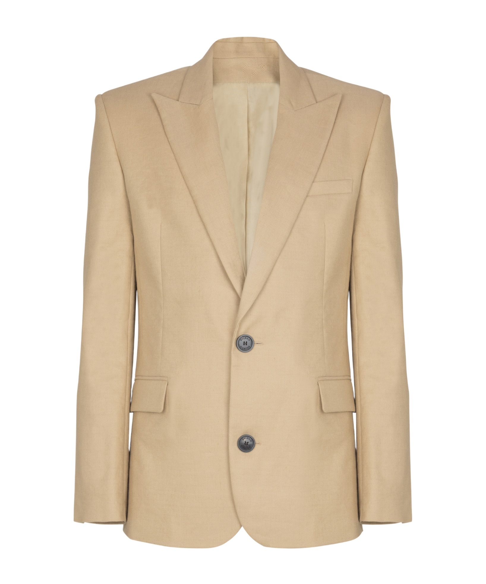 Balmain Canvas 2-button Jacket In Animal Print