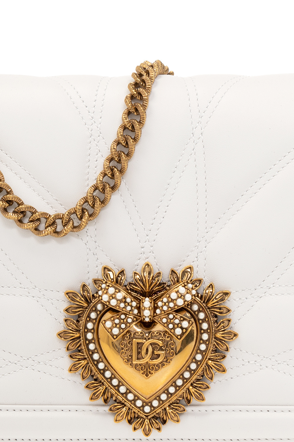 Dolce & Gabbana Devotion Shoulder Bag In White