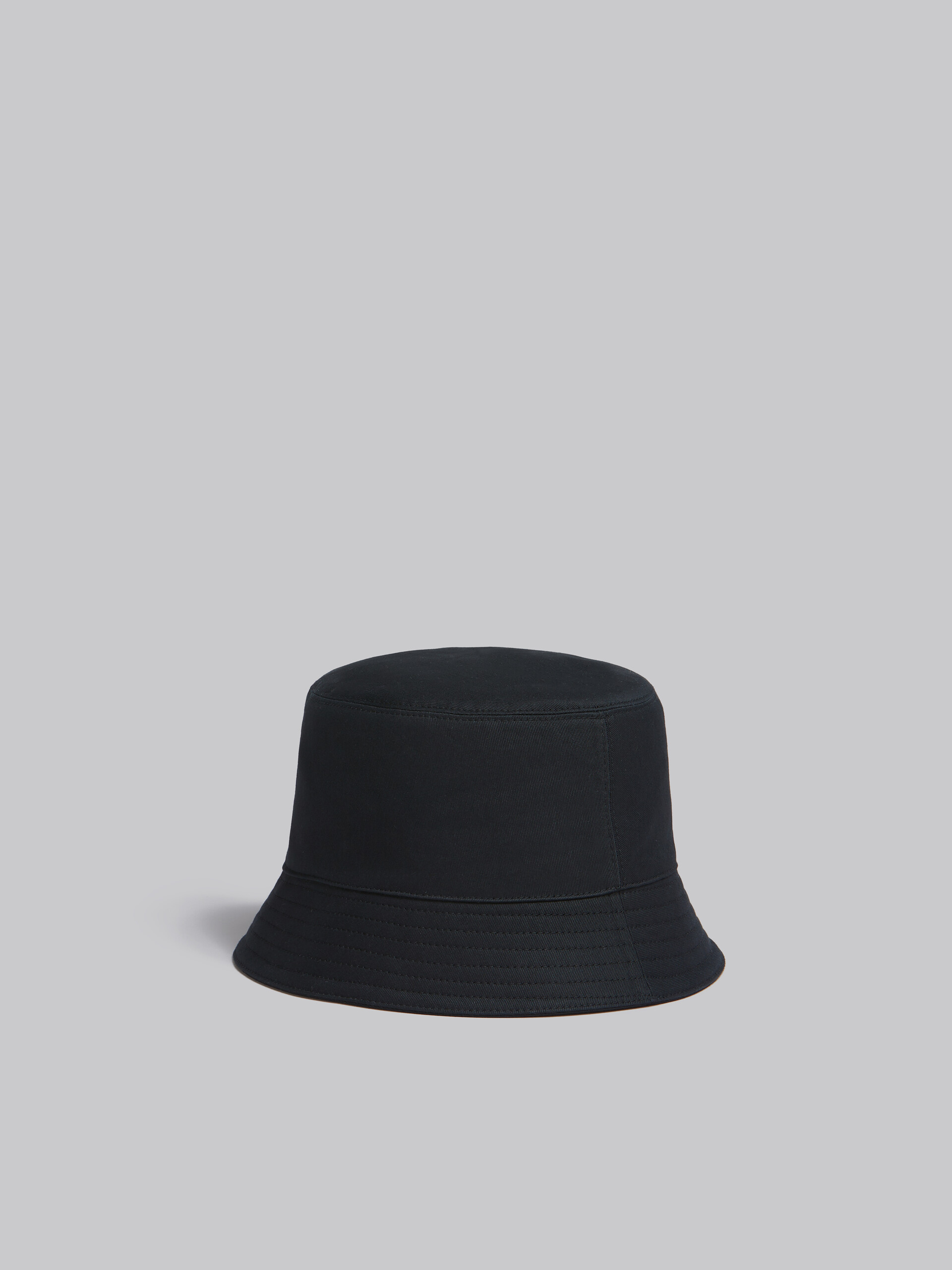 Marni Black Embroidered Logo Bucket Hat In Black
