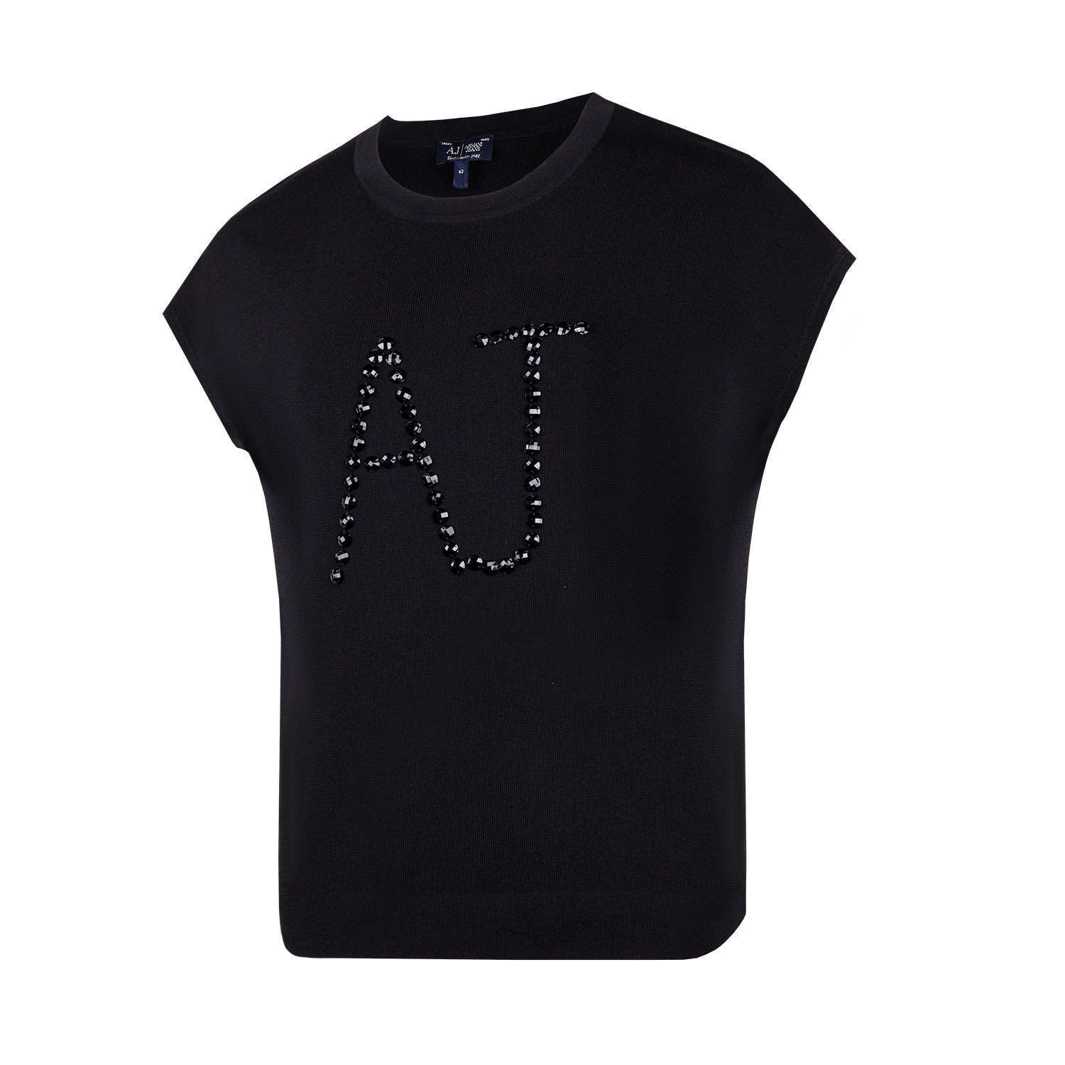 Shop Armani Jeans Black Short-sleeved T-shirt