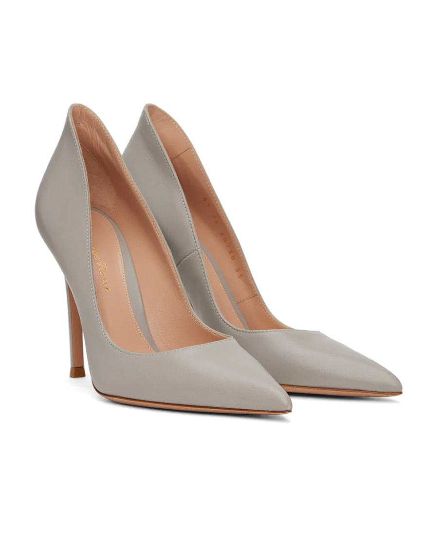 Gianvito Rossi Gray Ellipsis 105 Heels In Gray