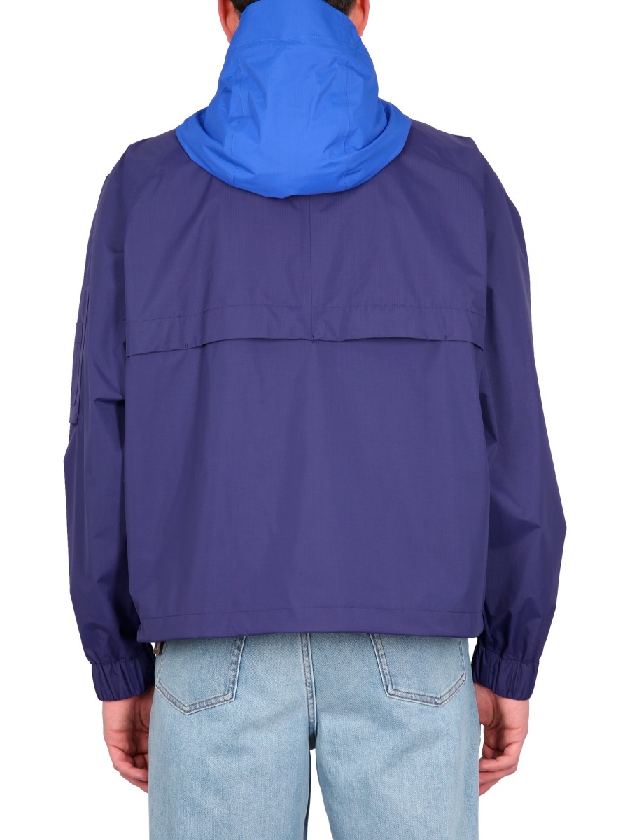 K-way Hooded Zipper Casual Jacket In Blue