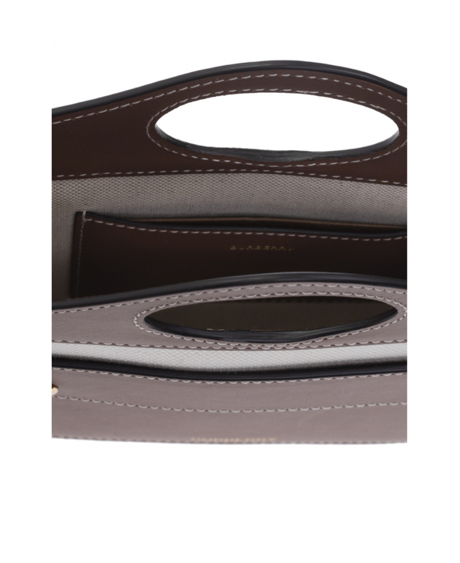 Burberry Logo-stamp Pocket Bag In Brown