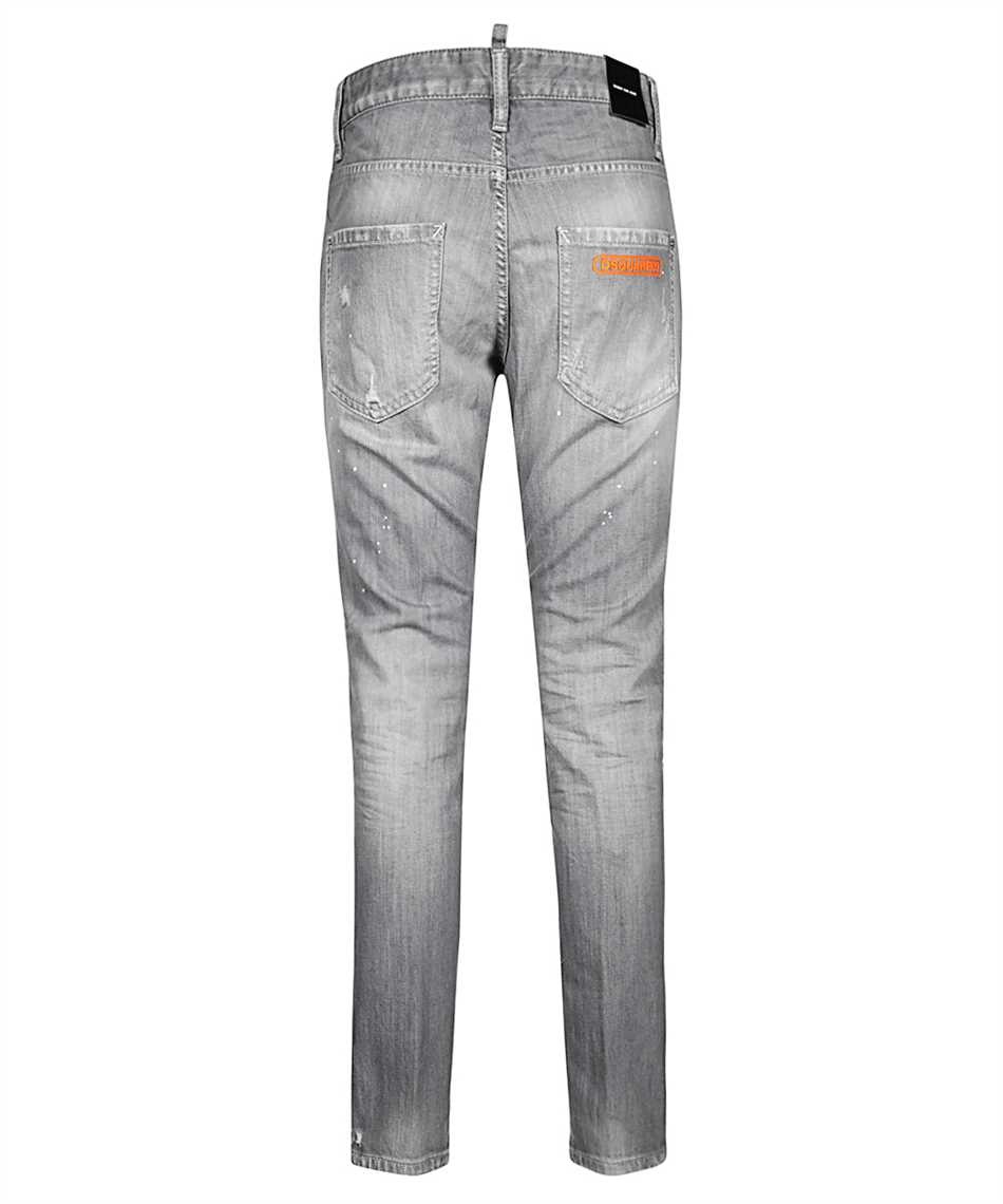 Dsquared2 Logo Details Jeans In Gray