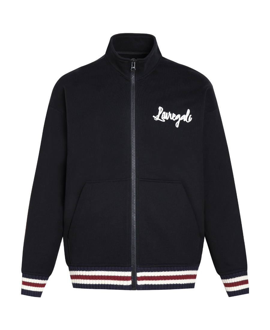 Liuregali Logo Sunset Printed Casual Jacket In Black
