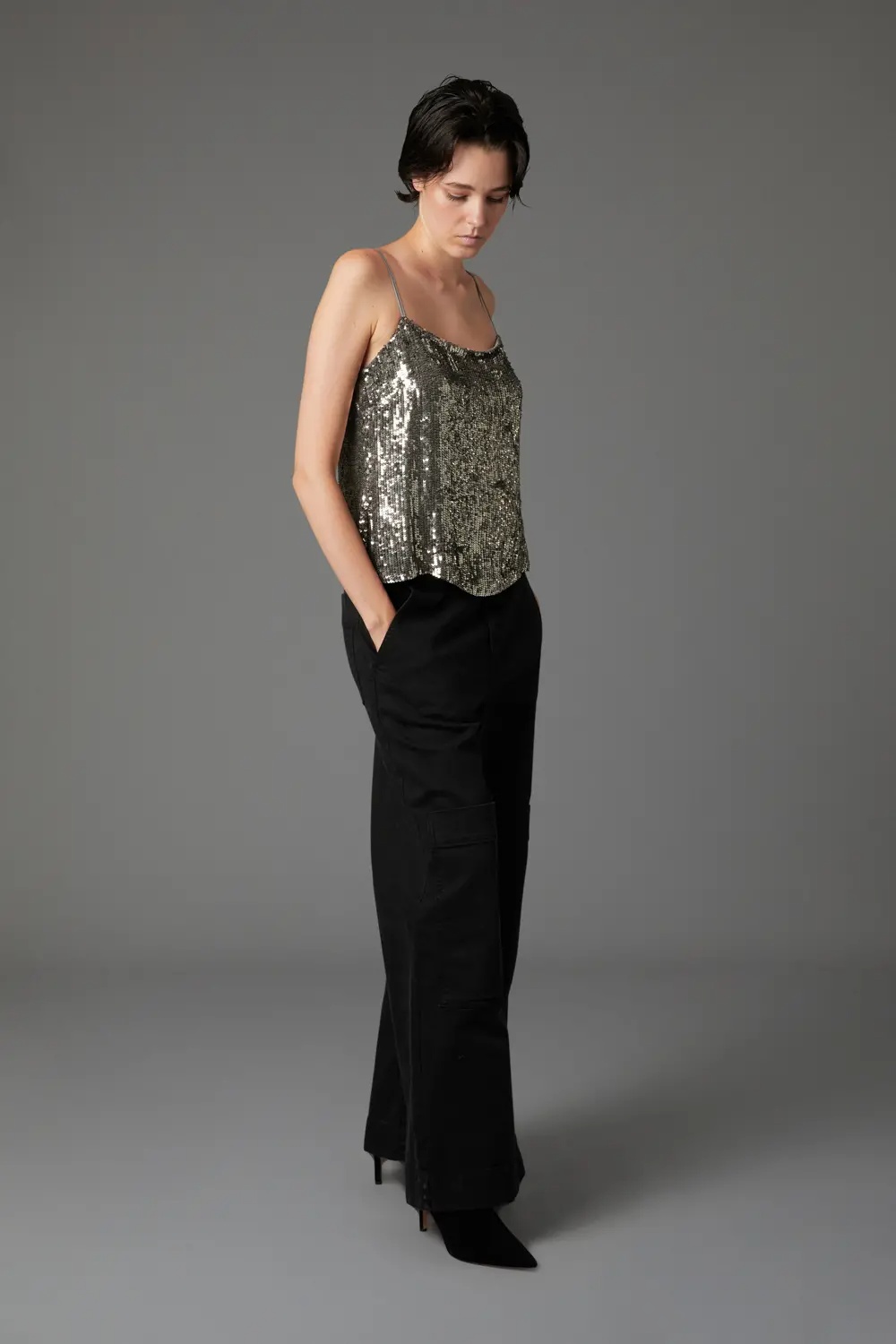 P.a.r.o.s.h Low-rise Wide-leg Jeans In Black