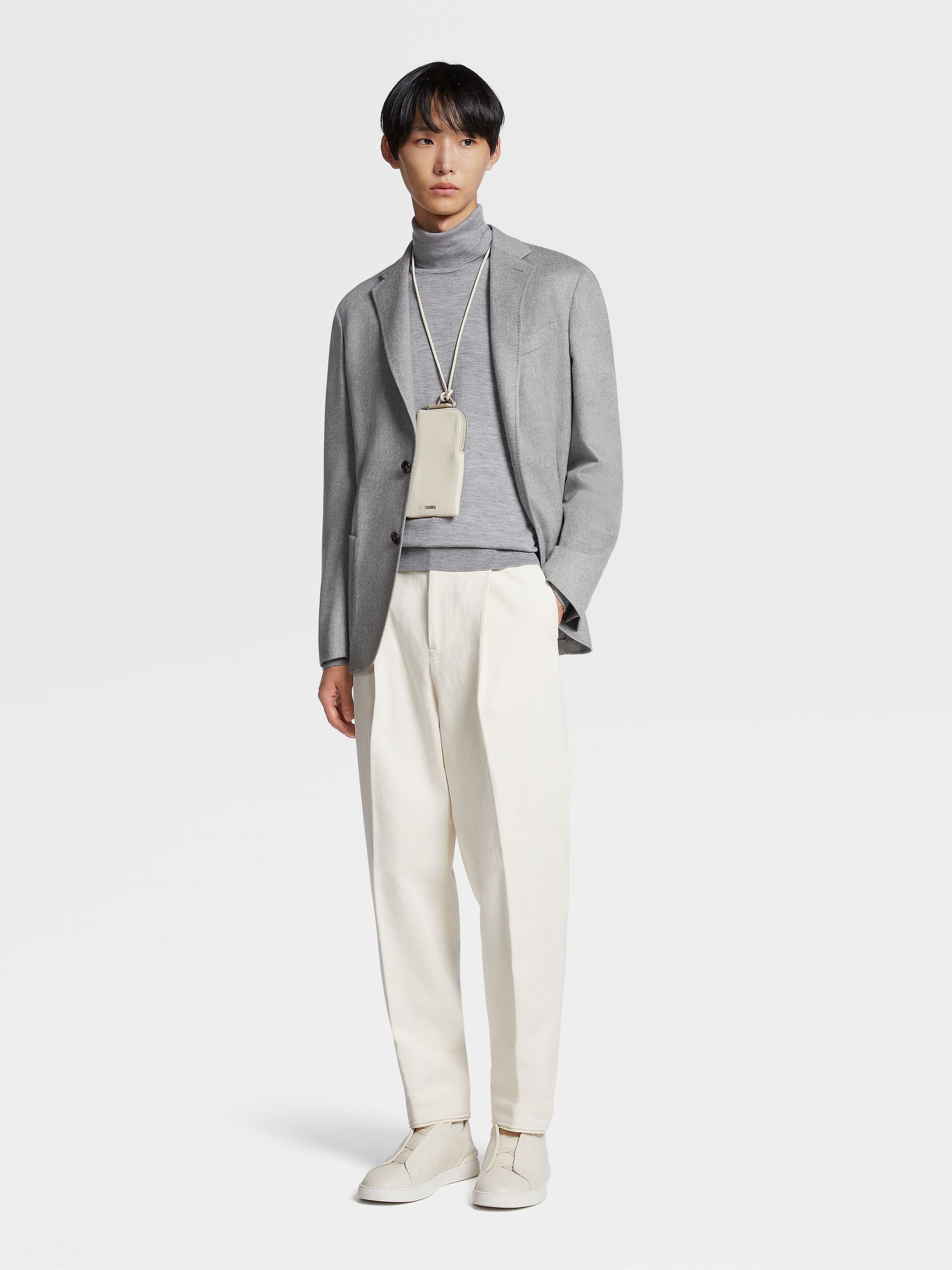 Zegna Oasi Cashmere Suit Jacket In Gray