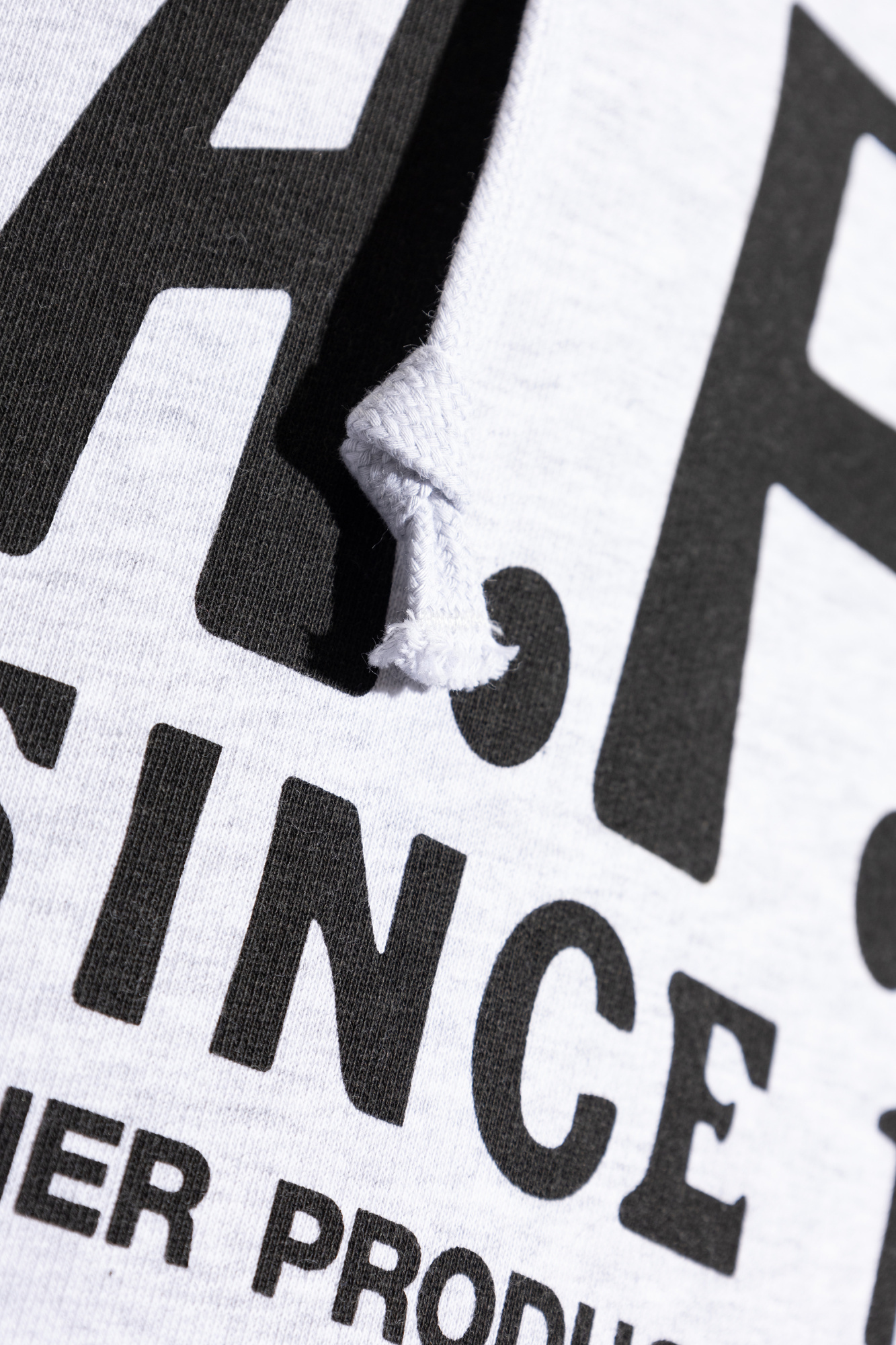 Apc A.p.c. Logo Printed Drawstring Hoodie In White