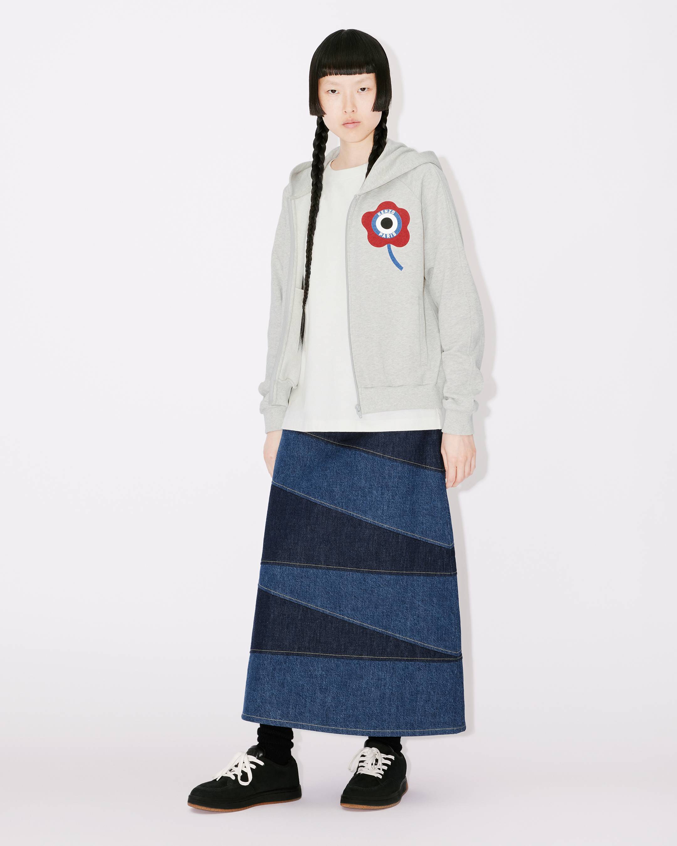 KENZO 'KENZO TARGET' CREST ZIPPED HOODIE SWEATSHIRT