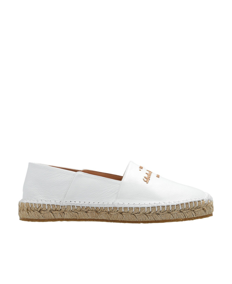 Ferragamo Logo-embroidered Espadrilles In White