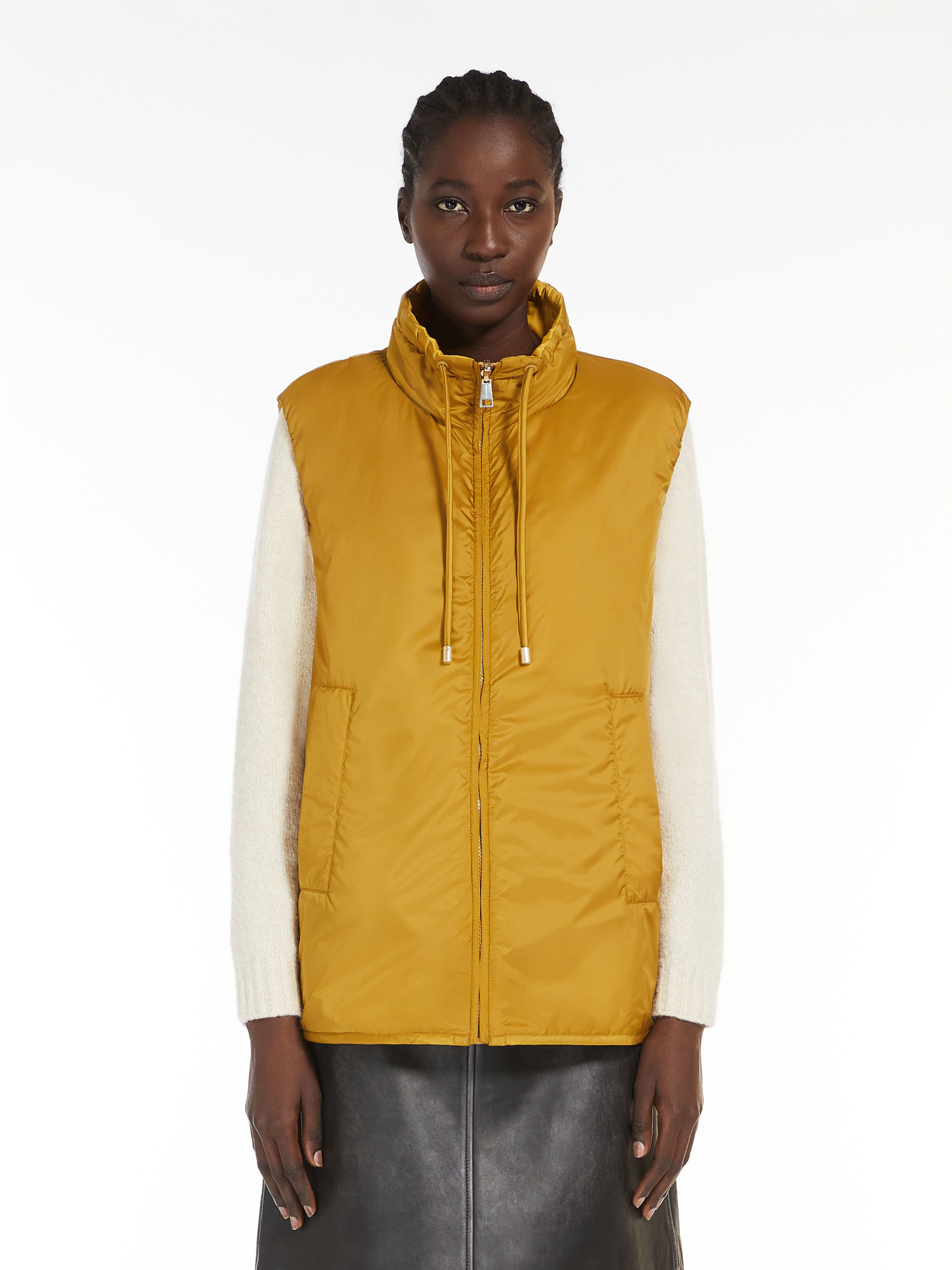 WEEKEND MAX MARA WATERPROOF CANVAS DOUBLE-SIDED VEST