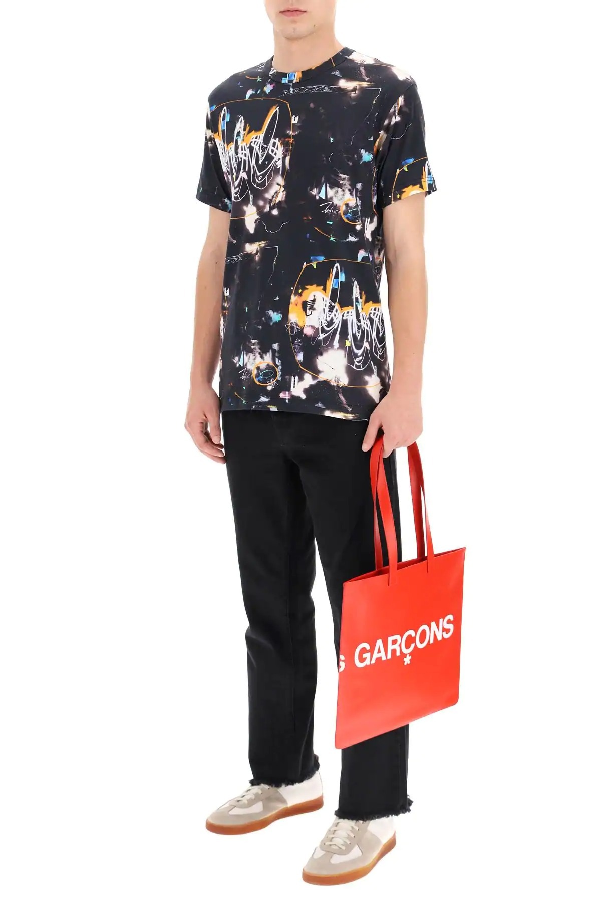Comme Des Garçons Logo Handbag In Red