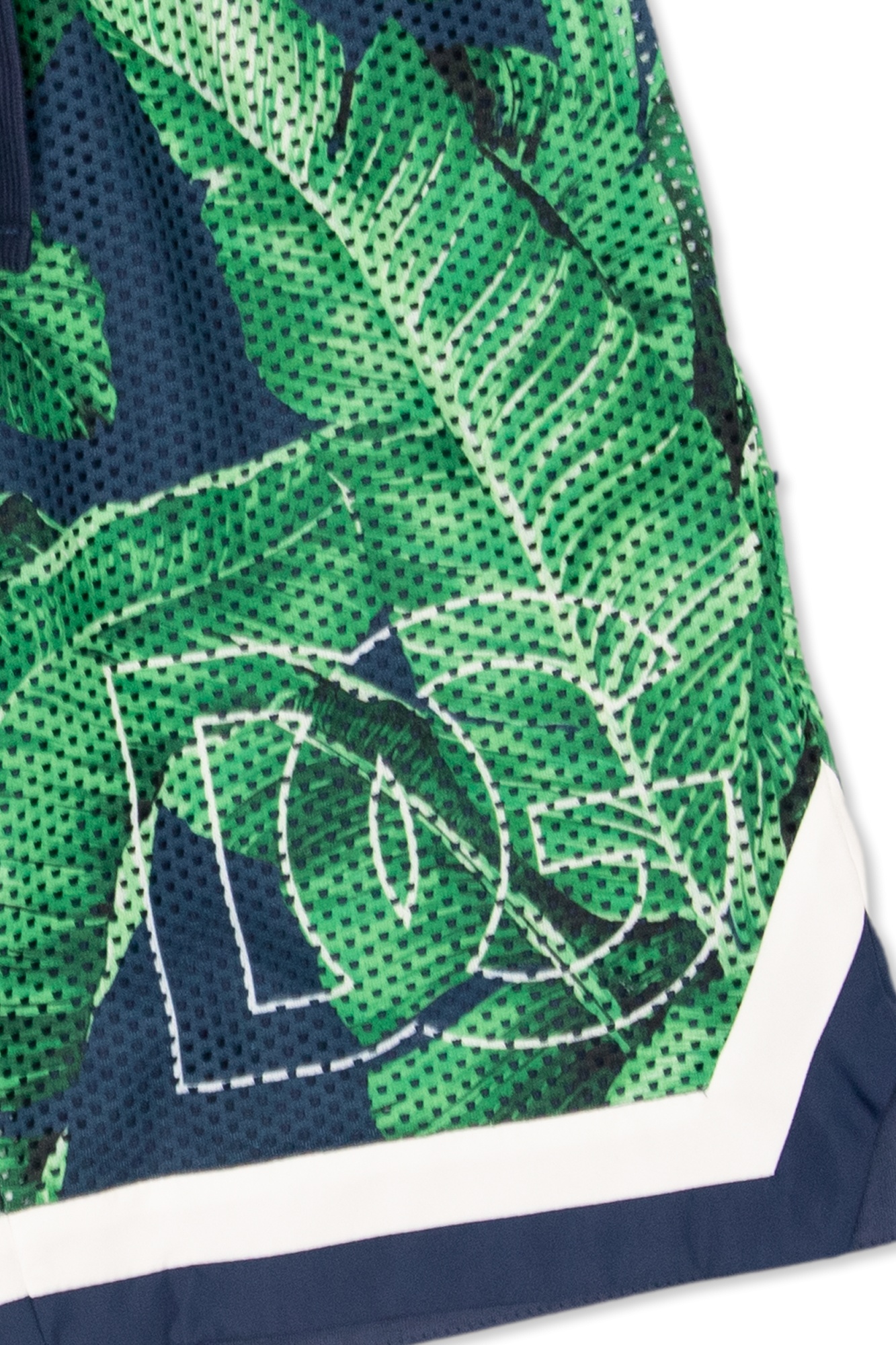 Dolce & Gabbana Banana Leaf-print Cotton Bermuda Shorts In Green