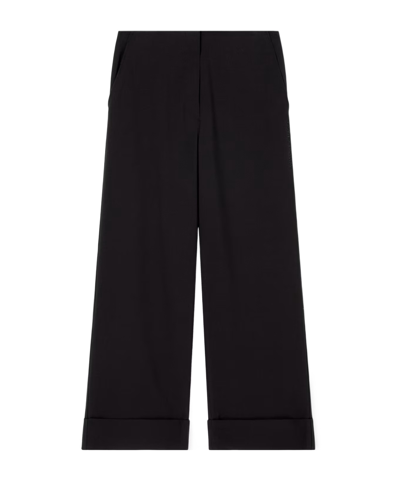 Armani Exchange Wide Leg Dress Pants In Black