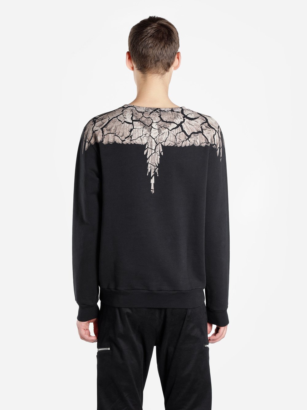 Marcelo Burlon County Of Milan Wings Prints Sweatshirt In Black