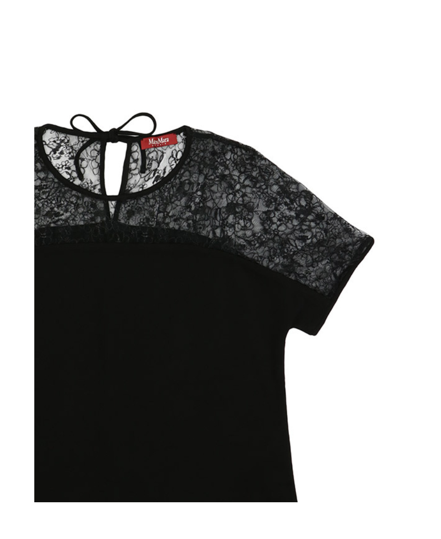 MAX MARA ROUND COLLAR TIE T-SHIRT