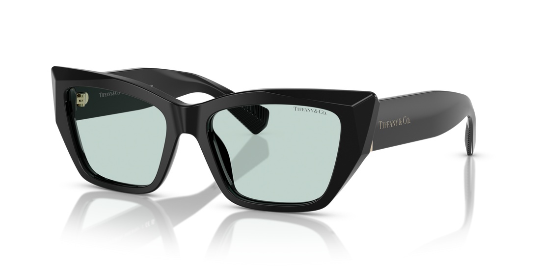Tiffany & Co . Cat-eye Sunglasses With Light Azure Lenses In Green