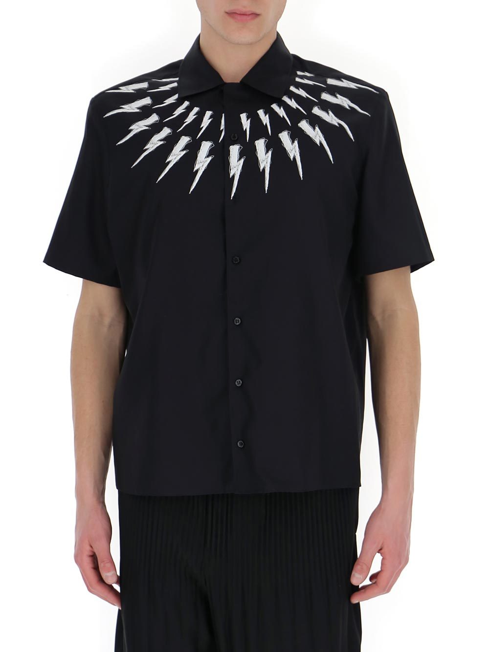 Neil Barrett Printed Shirt In Black