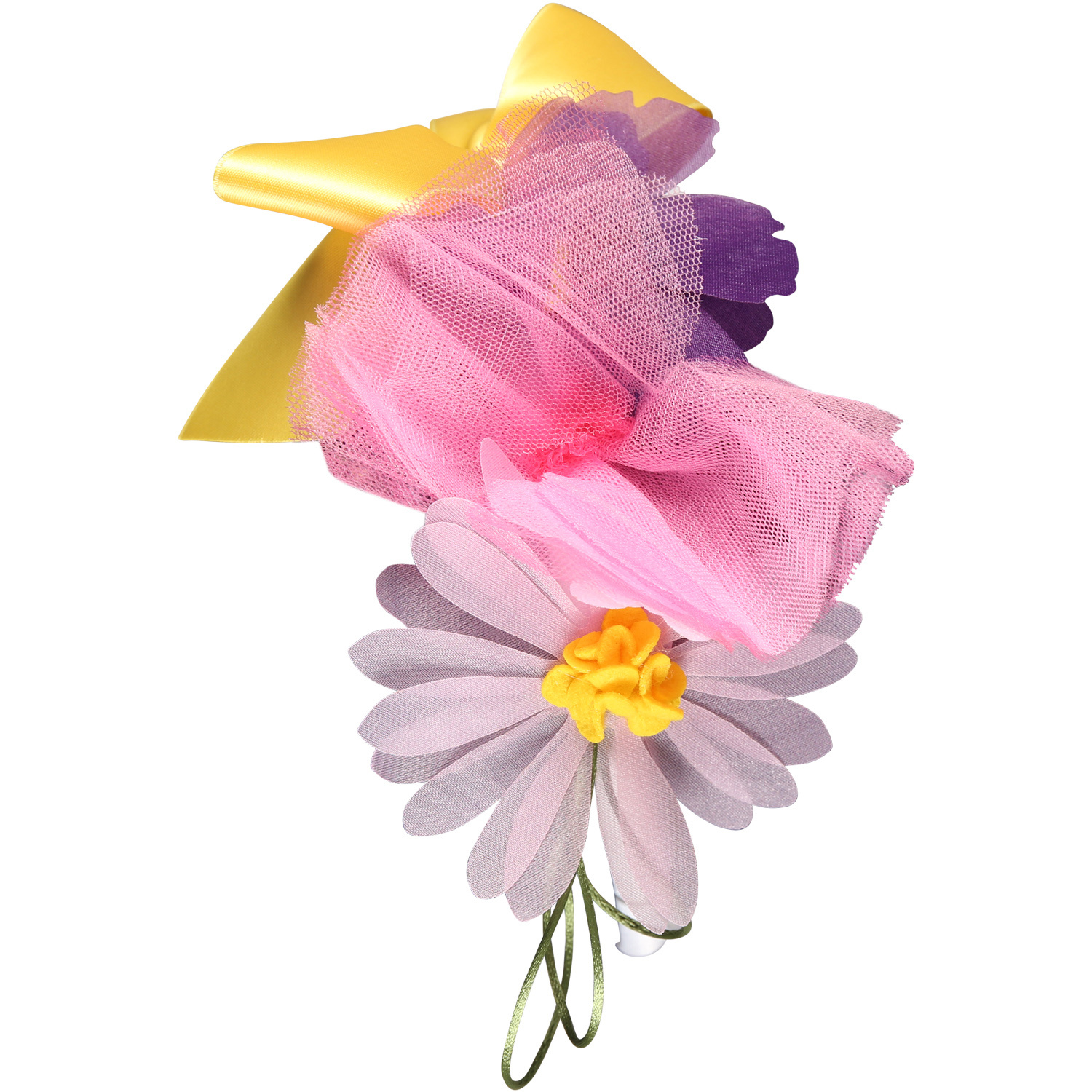 Monnalisa Floral Appliqué Hairband In Pink