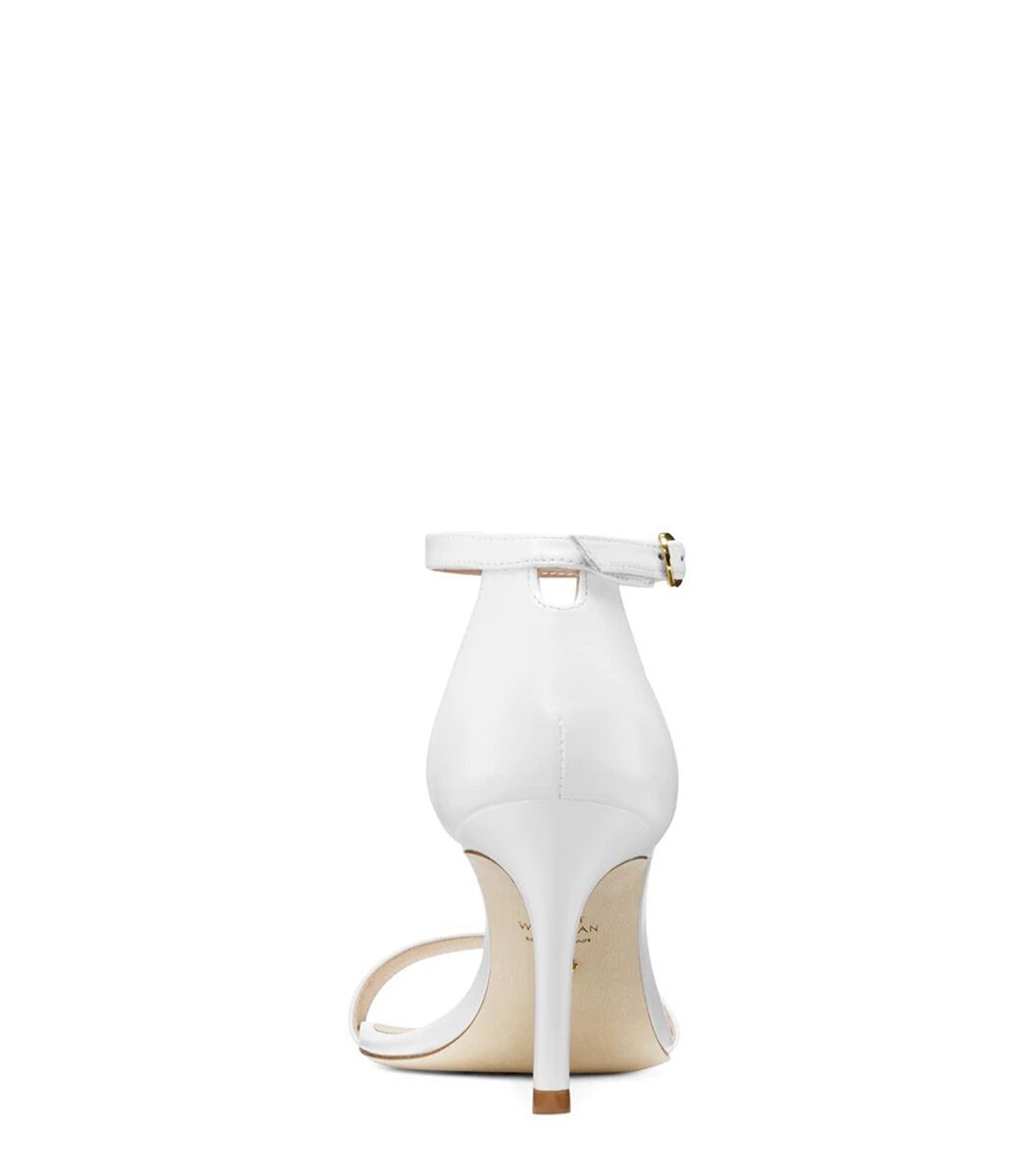 Stuart Weitzman Ankle Strap High-heeled Sandals In White