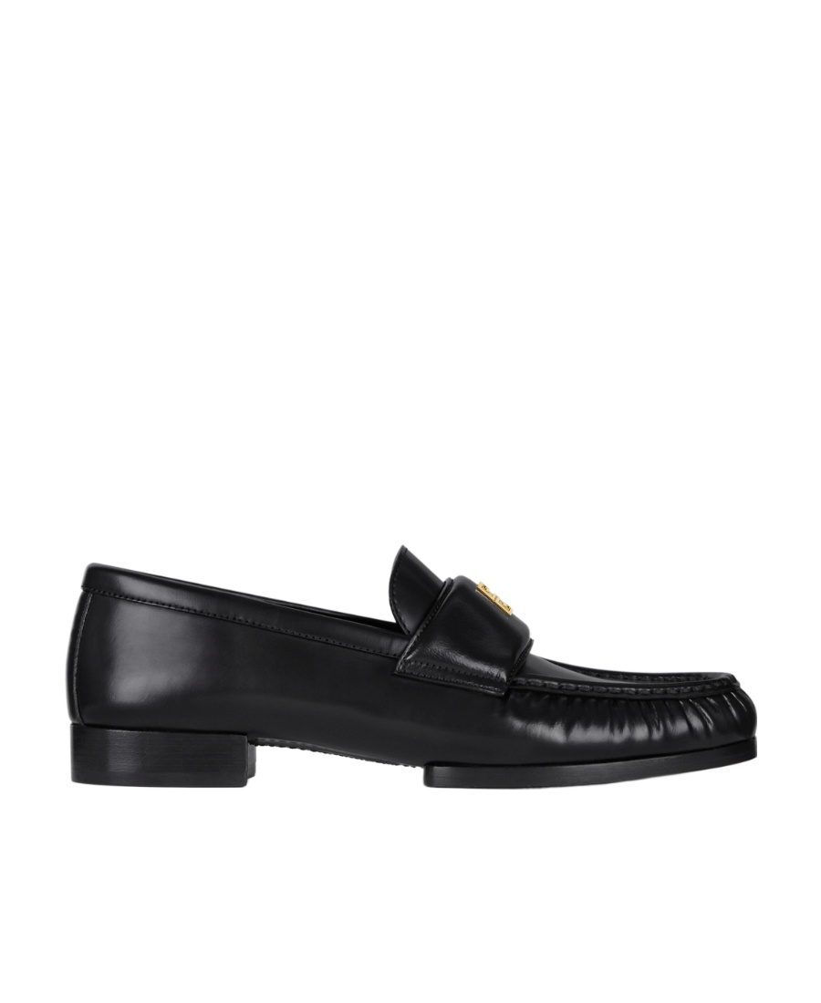 Givenchy Classic Lambskin Loafers With Ruched Detailing In Black