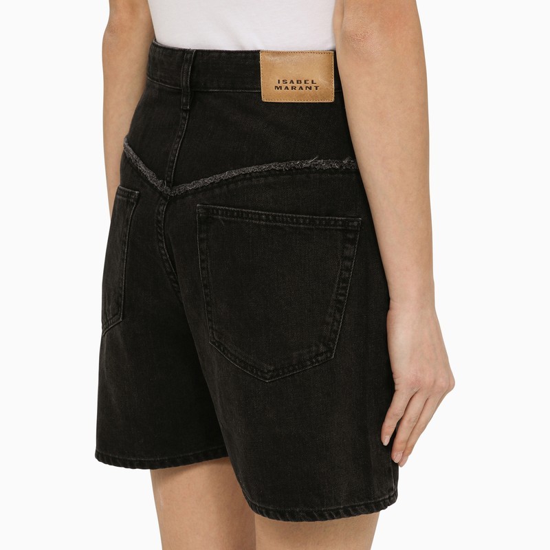 Shop Isabel Marant Belt Ring Shorts In Black