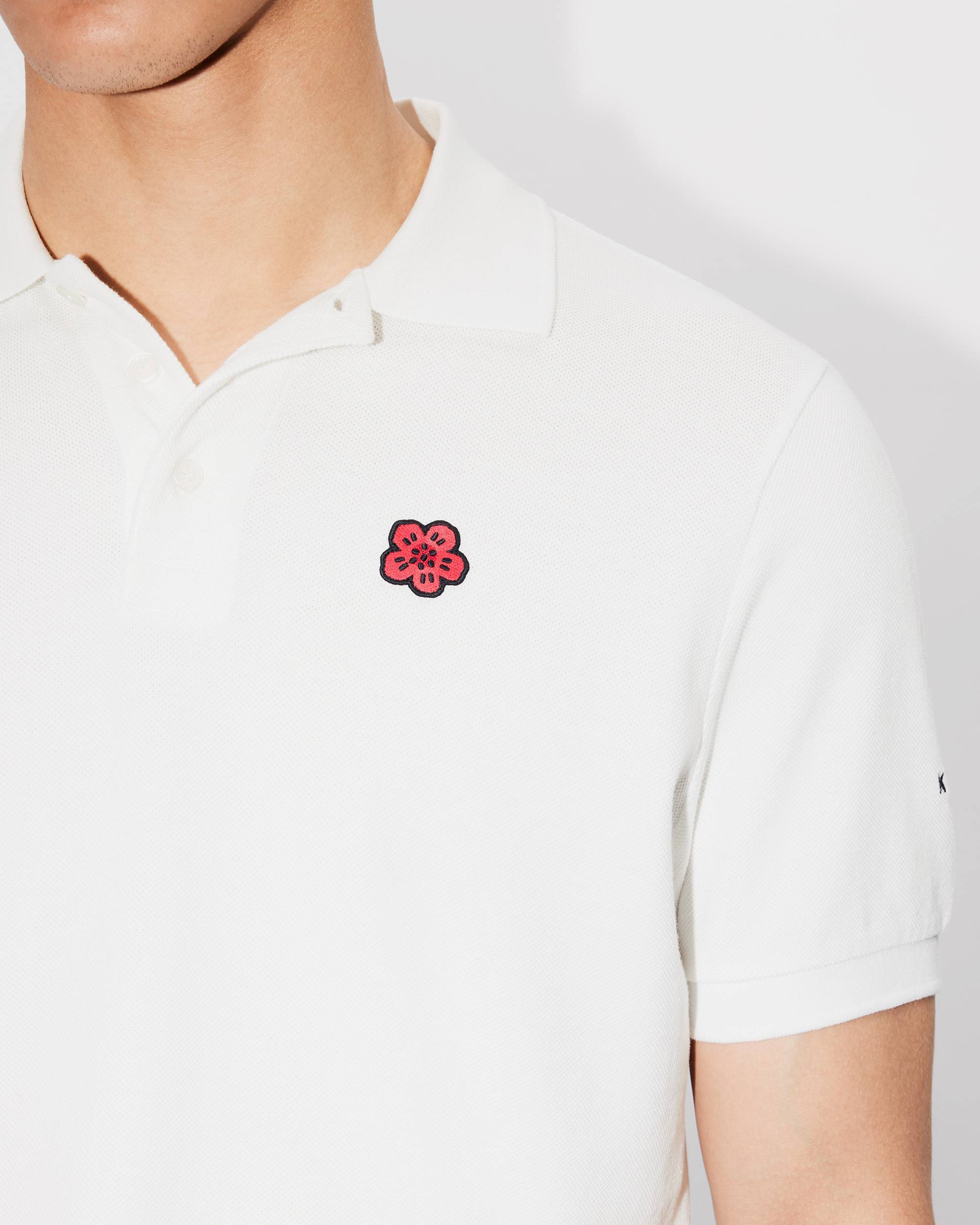 Kenzo "boke Flower" Polo Shirt In White
