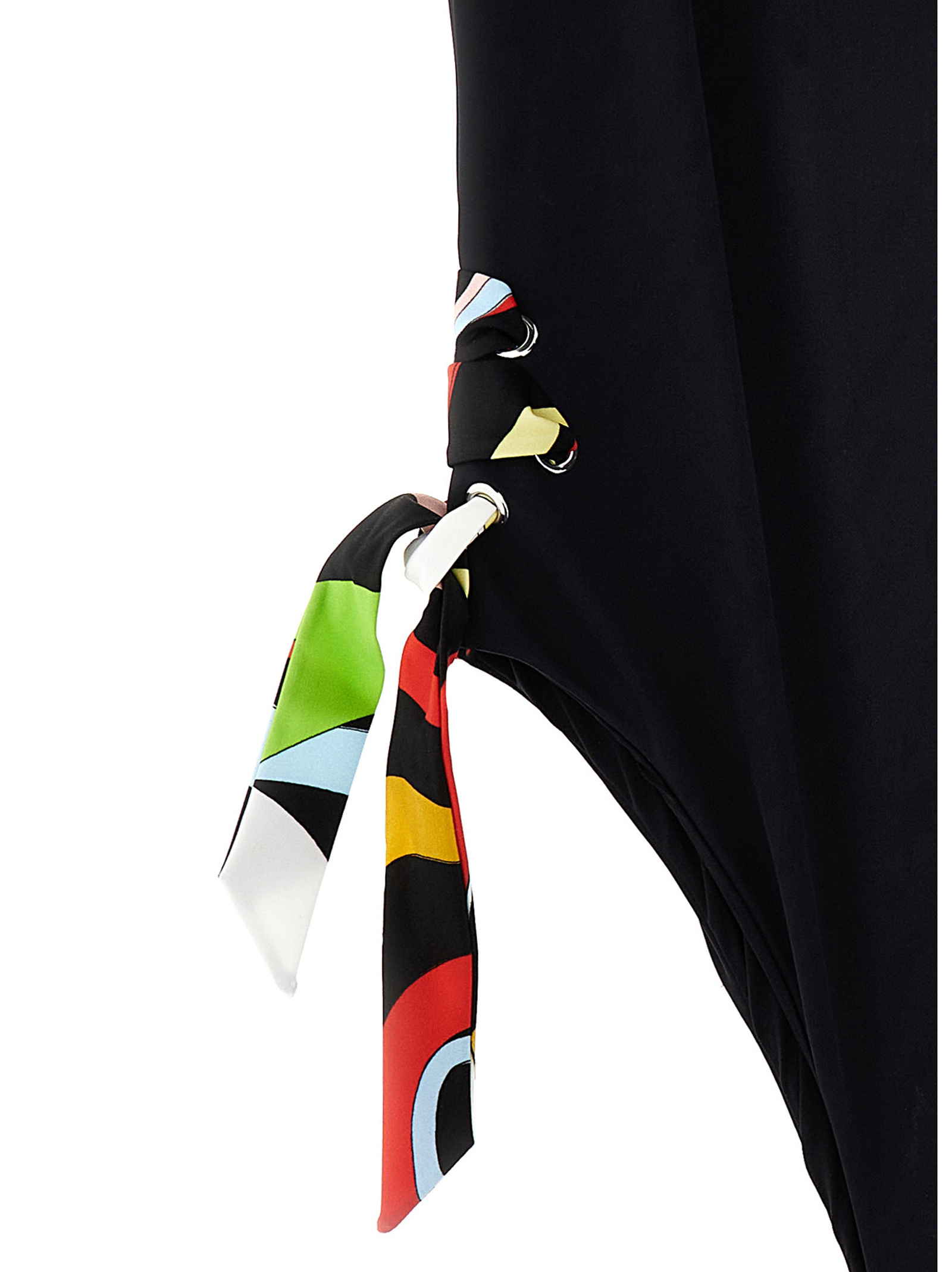 Pucci Stripes-print Swimsuit In Black