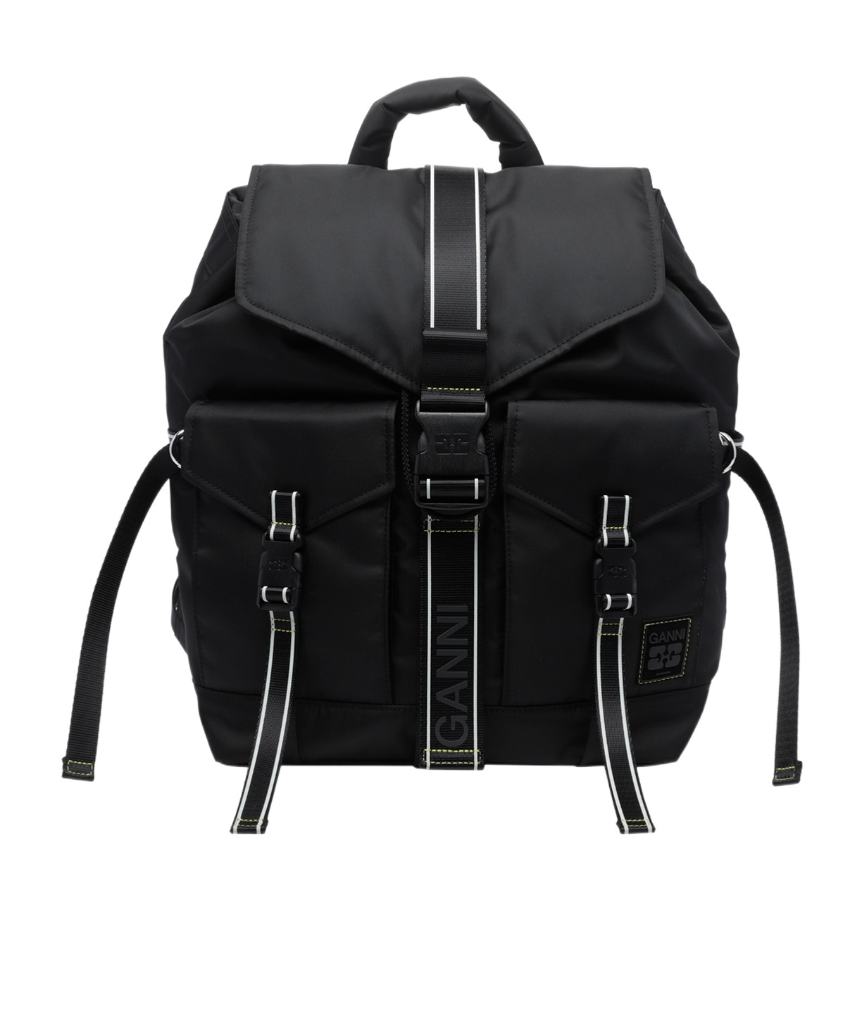 Ganni Backpack In Black Re-tech