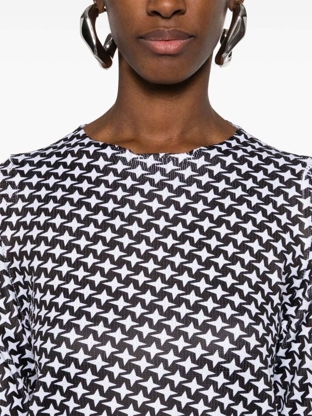 Shop Comme Des Garçons Long-sleeved Top In Black