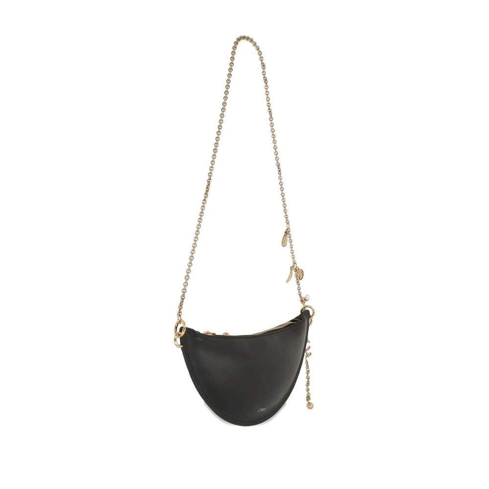Chloé Black Nappa Leather Chloe Icons Shoulder Bag In Black