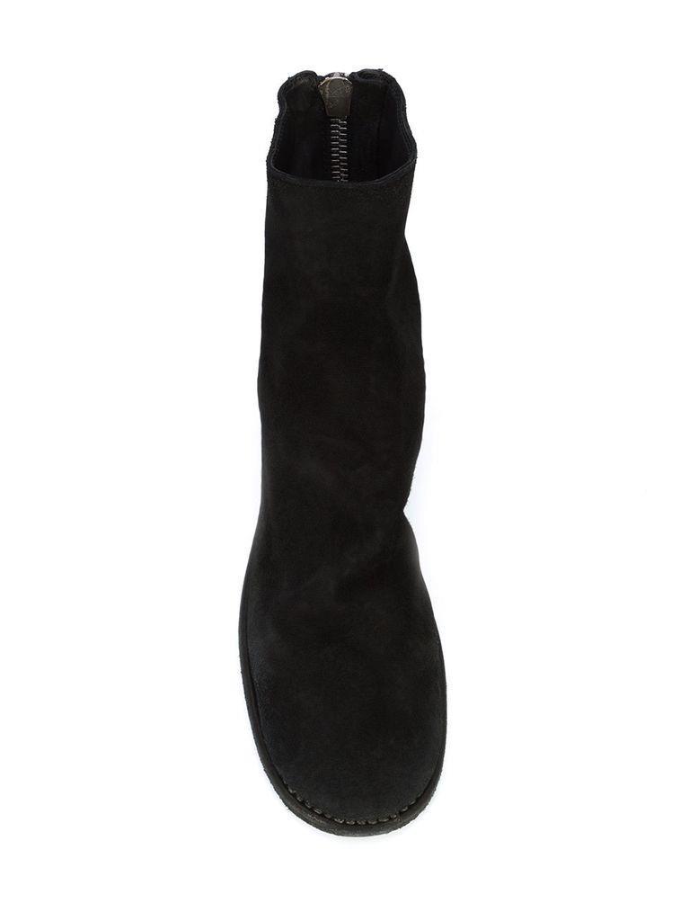 Shop Guidi Zippered Short Boots In Black